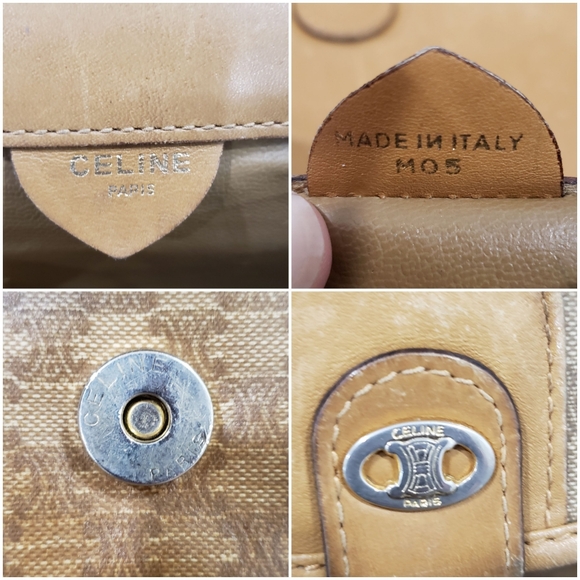 Celine Macadam Vintage Crossbody PVC Clutch Handbag Bag Purse - Picture 13 of 13